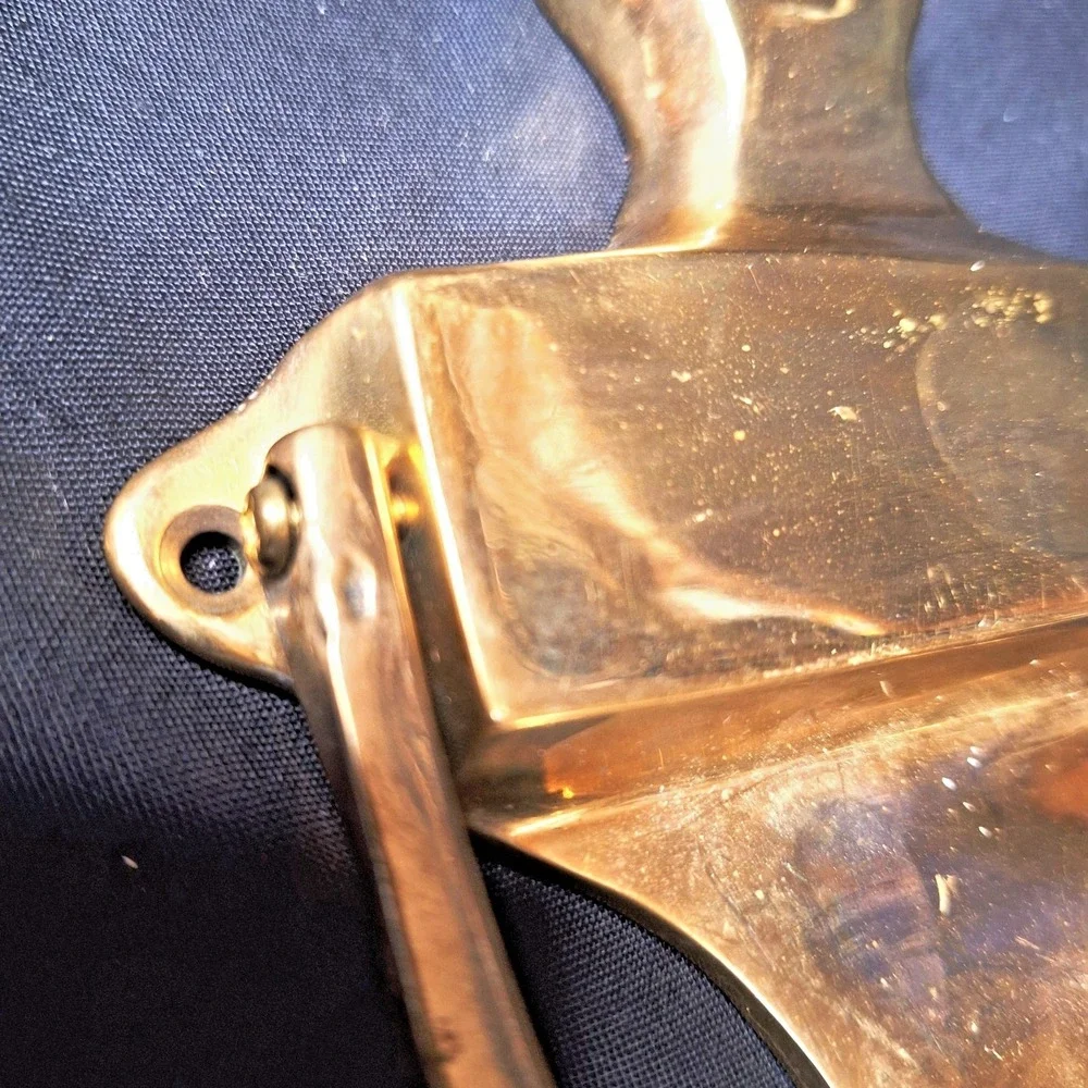 Vintage Solid Brass Federal Style Door Knocker with good‎ Patina Made in Tiawan